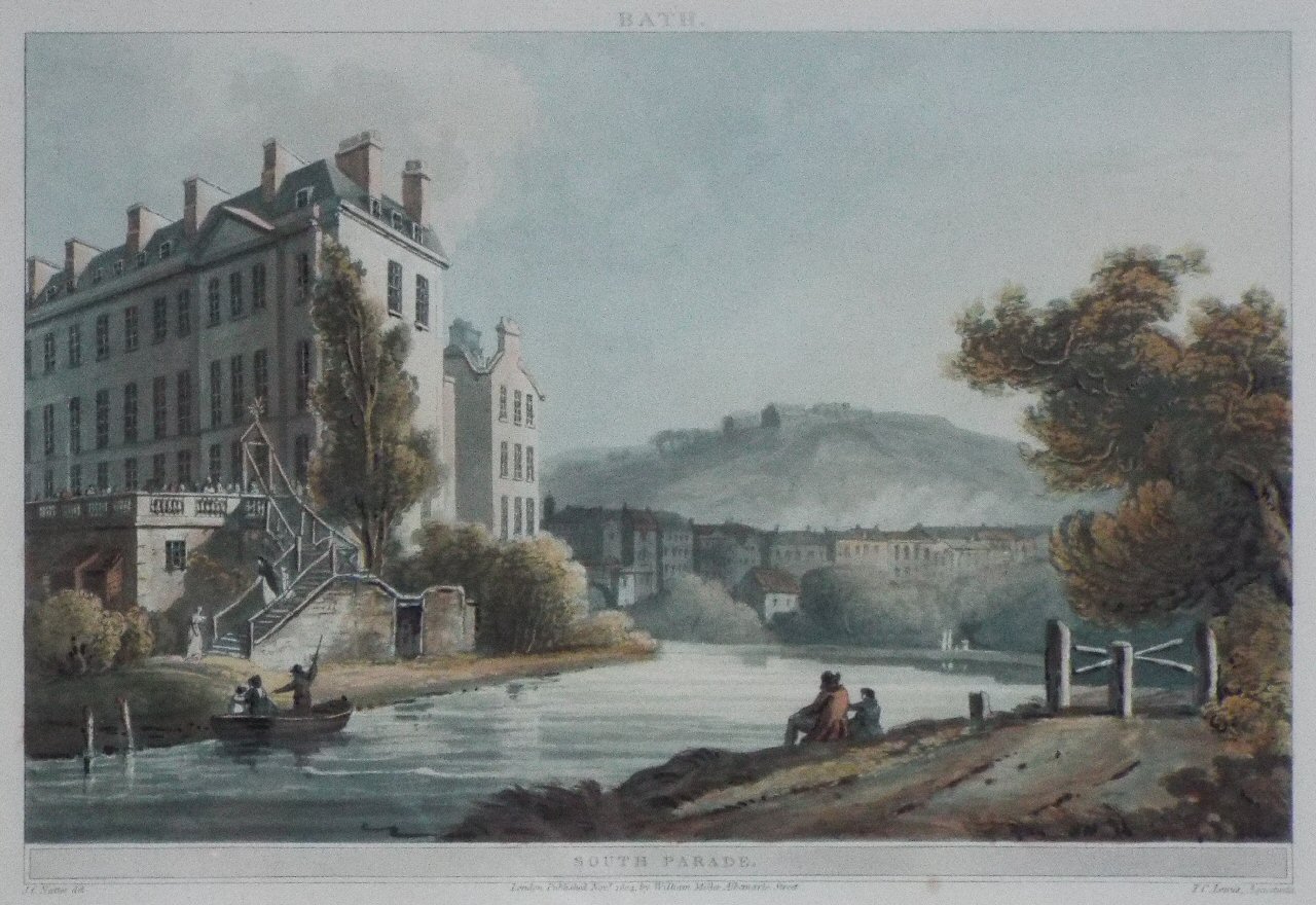 Aquatint - Bath. South Parade. - Lewis